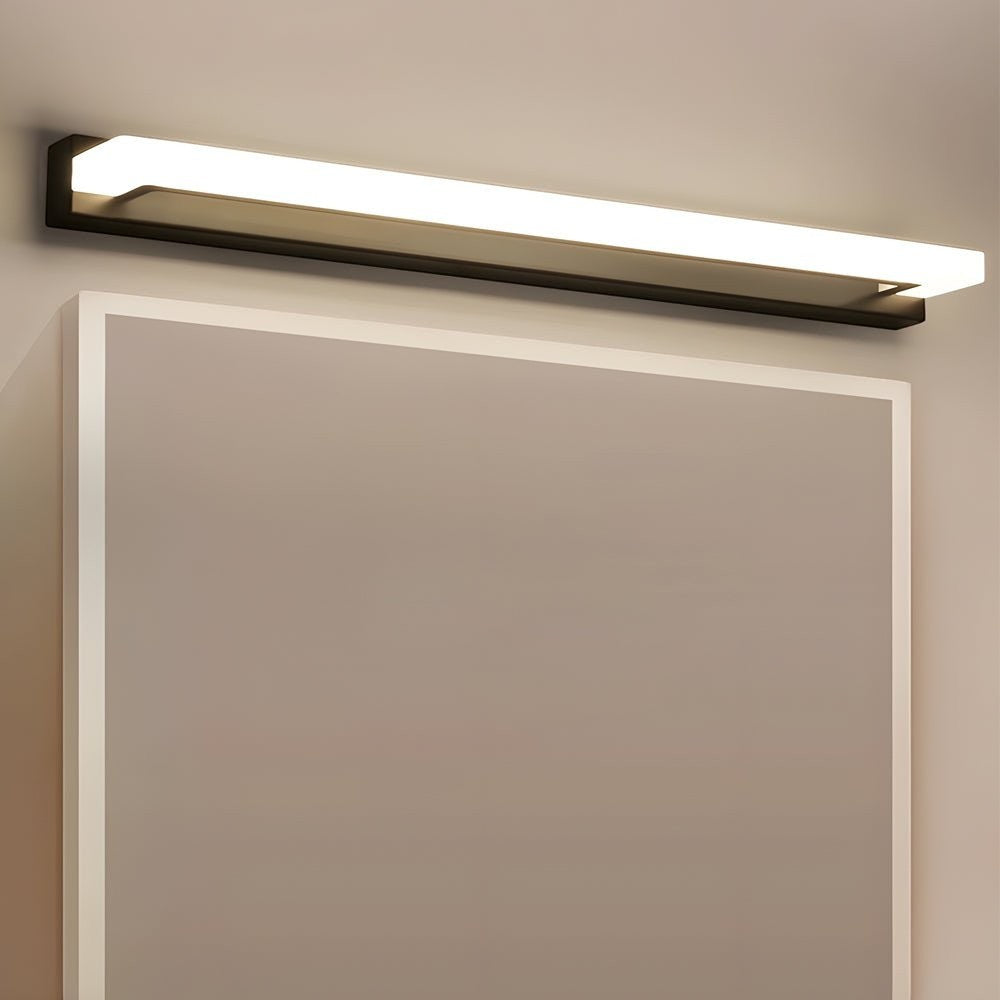 15.74'' Linear LED Vanity Light Black Bathroom Fixture | Mesh Light Filter