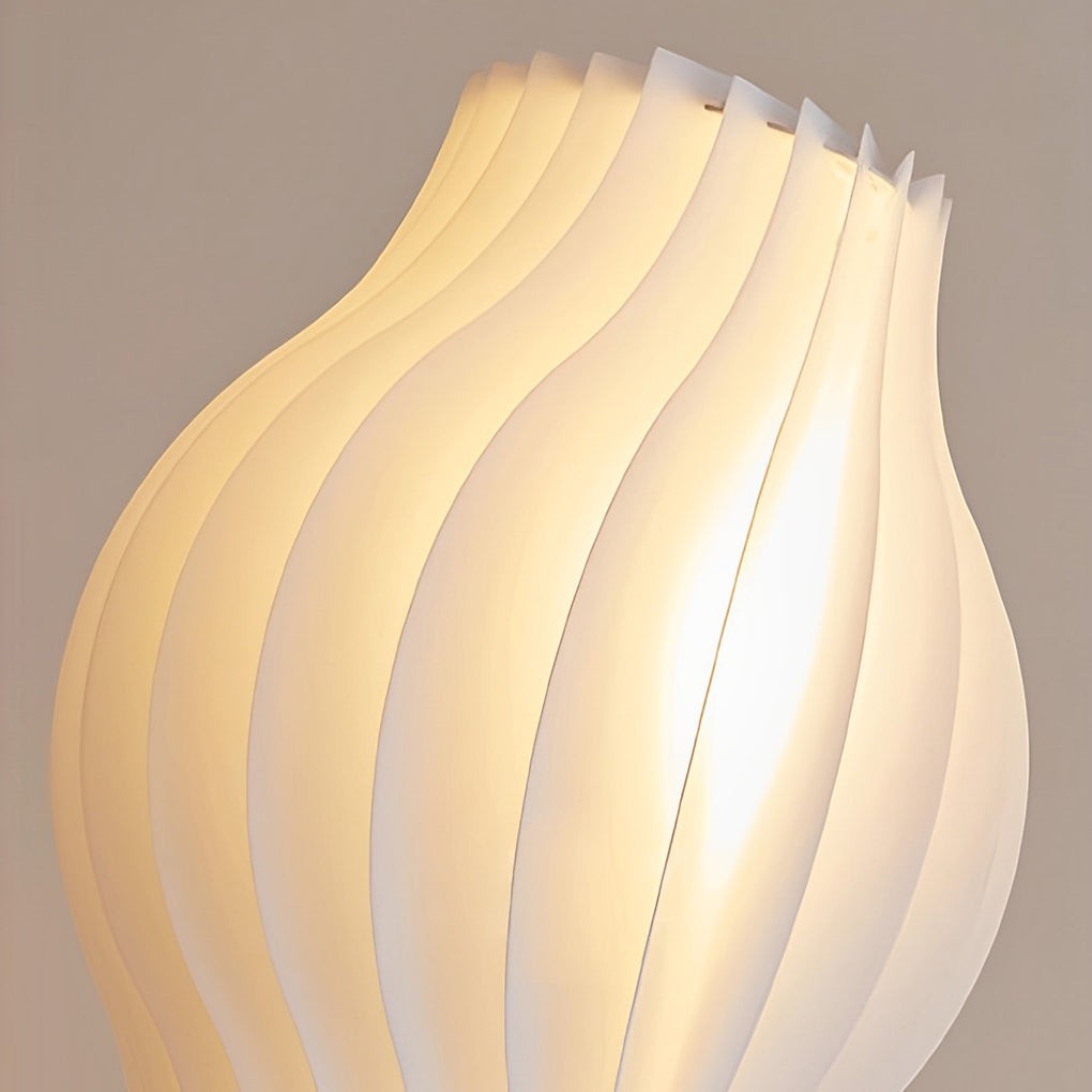 22-Wave Acrylic Coastal LED Floor Lamp | White Sculptural Ambient