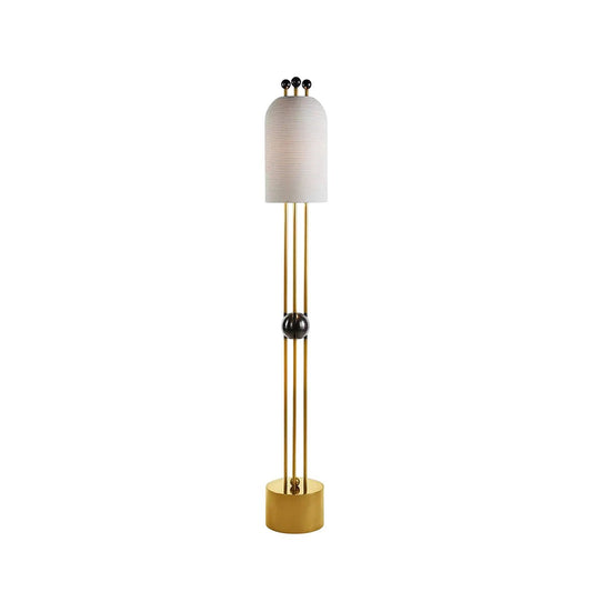 25cm Iron & Glass Scandinavian Floor Lamp | 61cm Slim Nordic E26