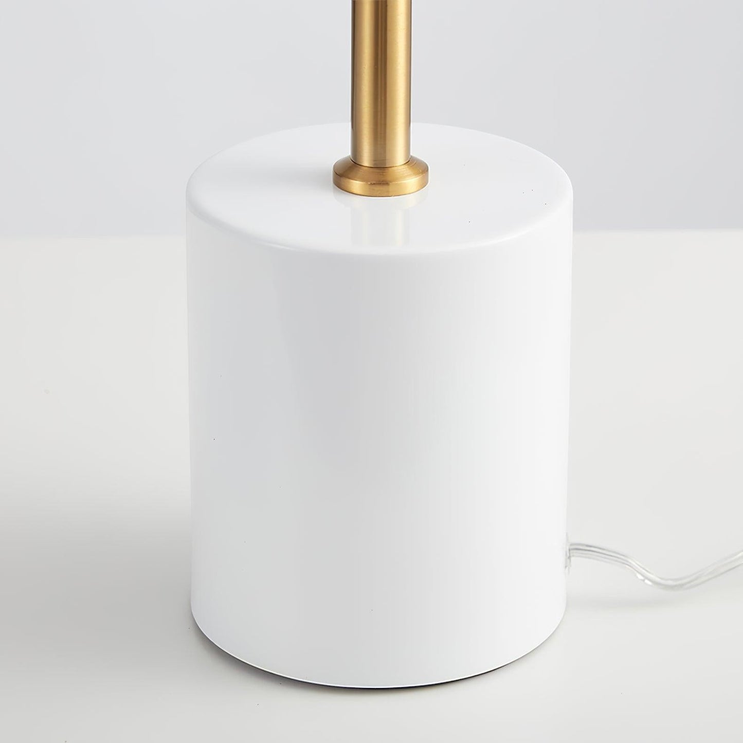 Natural Marble Base & White Glass Table Lamp | 15cm 53cm Modern