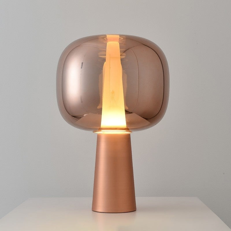 Tinted Glass Angular Base LED Table Lamp | Sunset 35cm 57cm