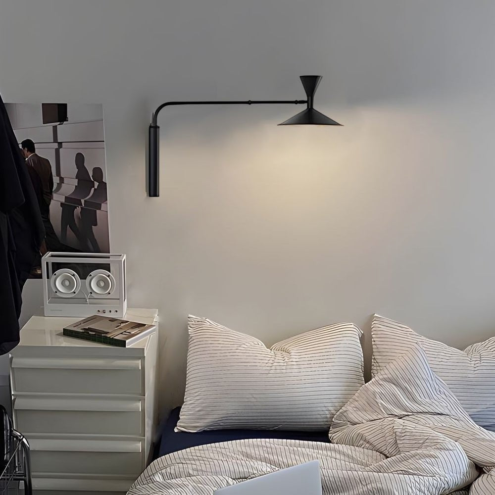 Modern Double-Joint Swing Arm Wall Sconce | Up & Down Iron Aluminum