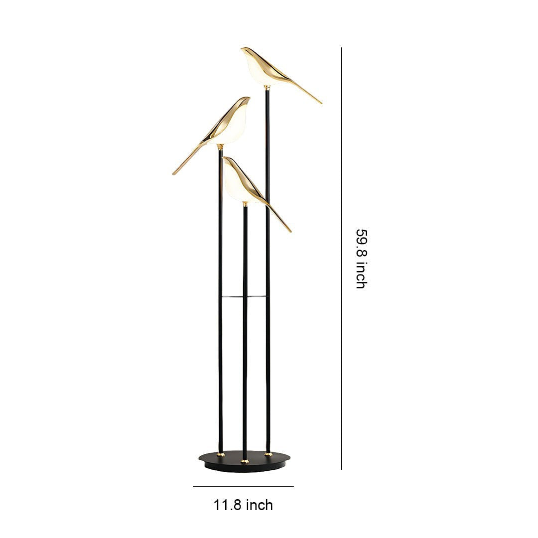 Bird Floor Lamp | 3 Heads Contemporary Artistic Accent Lamp