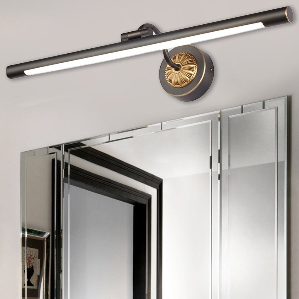 Black Copper Linear Rotatable Bathroom Vanity Light | 240° Adjustable LED Head