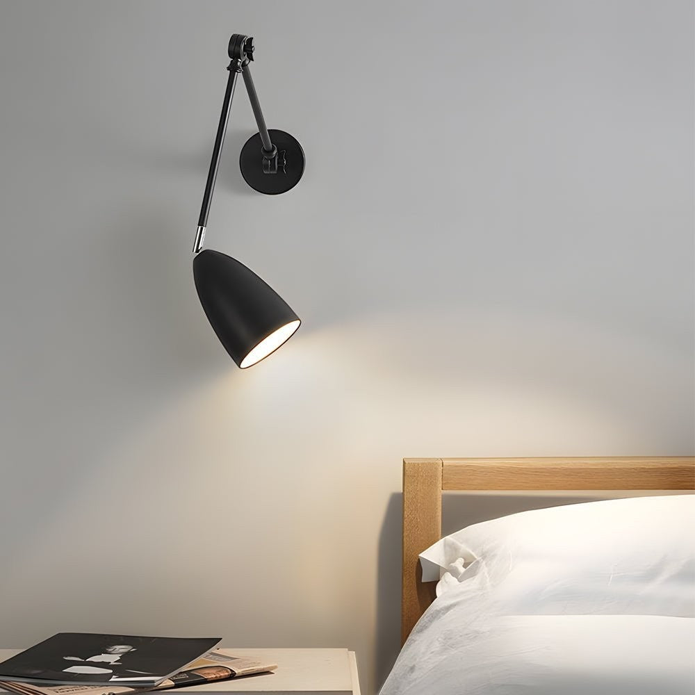 Metal Swing Arm Folding Wall Light | 3-Joint 180° Adjustable LED