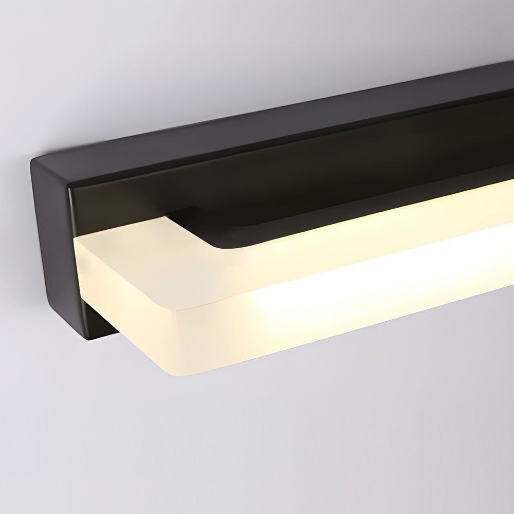 15.74'' Linear LED Vanity Light Black Bathroom Fixture | Mesh Light Filter