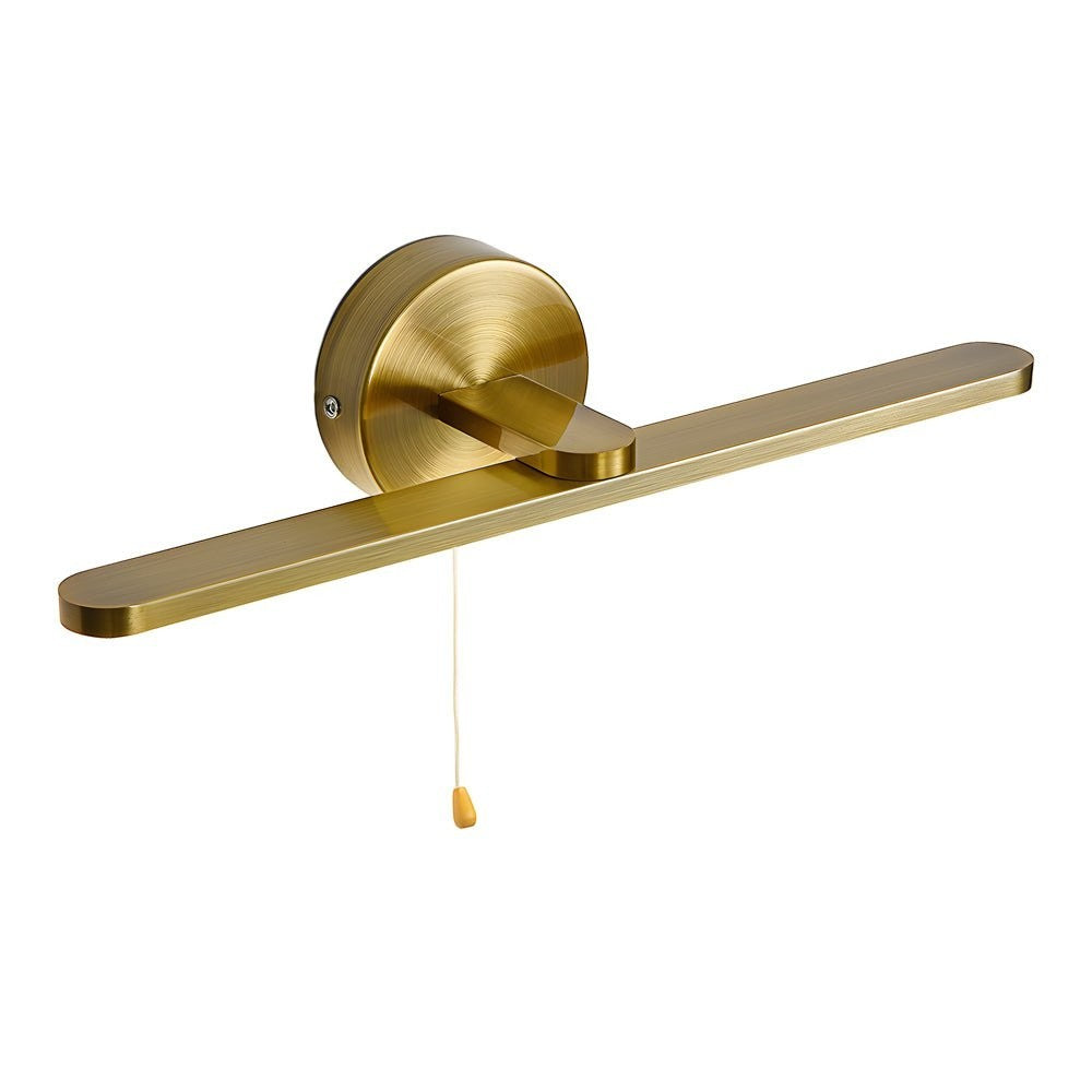 15.74'' Modern LED Linear Vanity Lights | Pull Rope Switch Bathroom Lighting in Black/Bronze