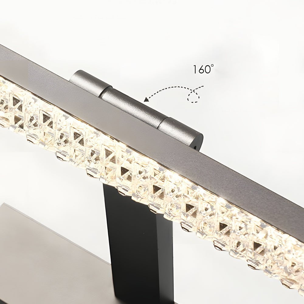 160° Adjustable LED Bathroom Vanity Light | Crystal-Inspired Acrylic