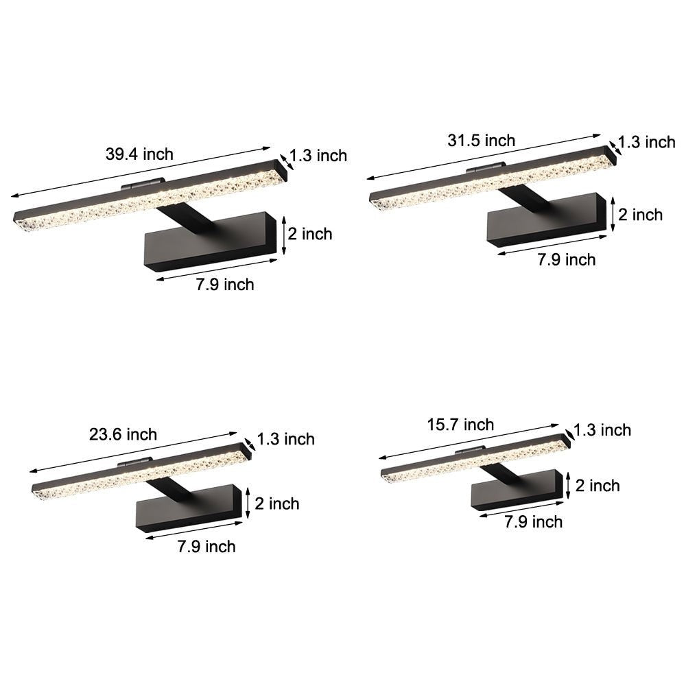160° Adjustable LED Bathroom Vanity Light | Crystal-Inspired Acrylic