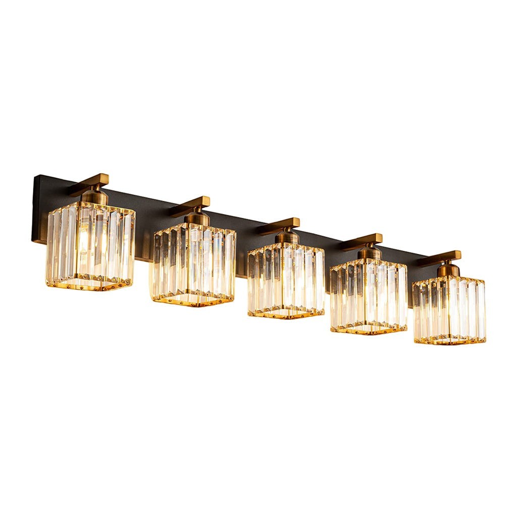 American-Style Crystal Wall Lamp | Electroplated Metal 4/5-Head