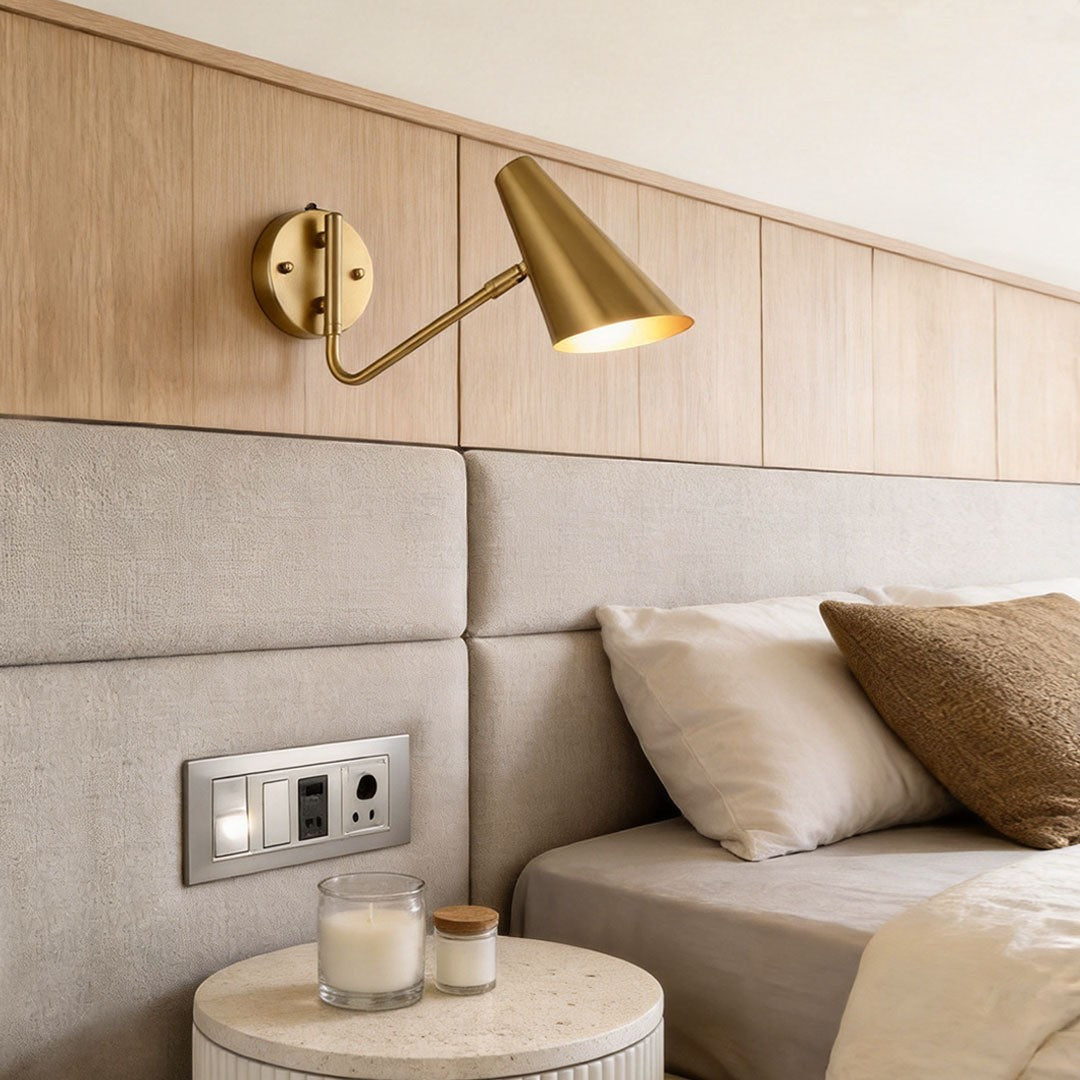 Nordic Minimalist Wall Light | Adjustable Swing Arm Sconce