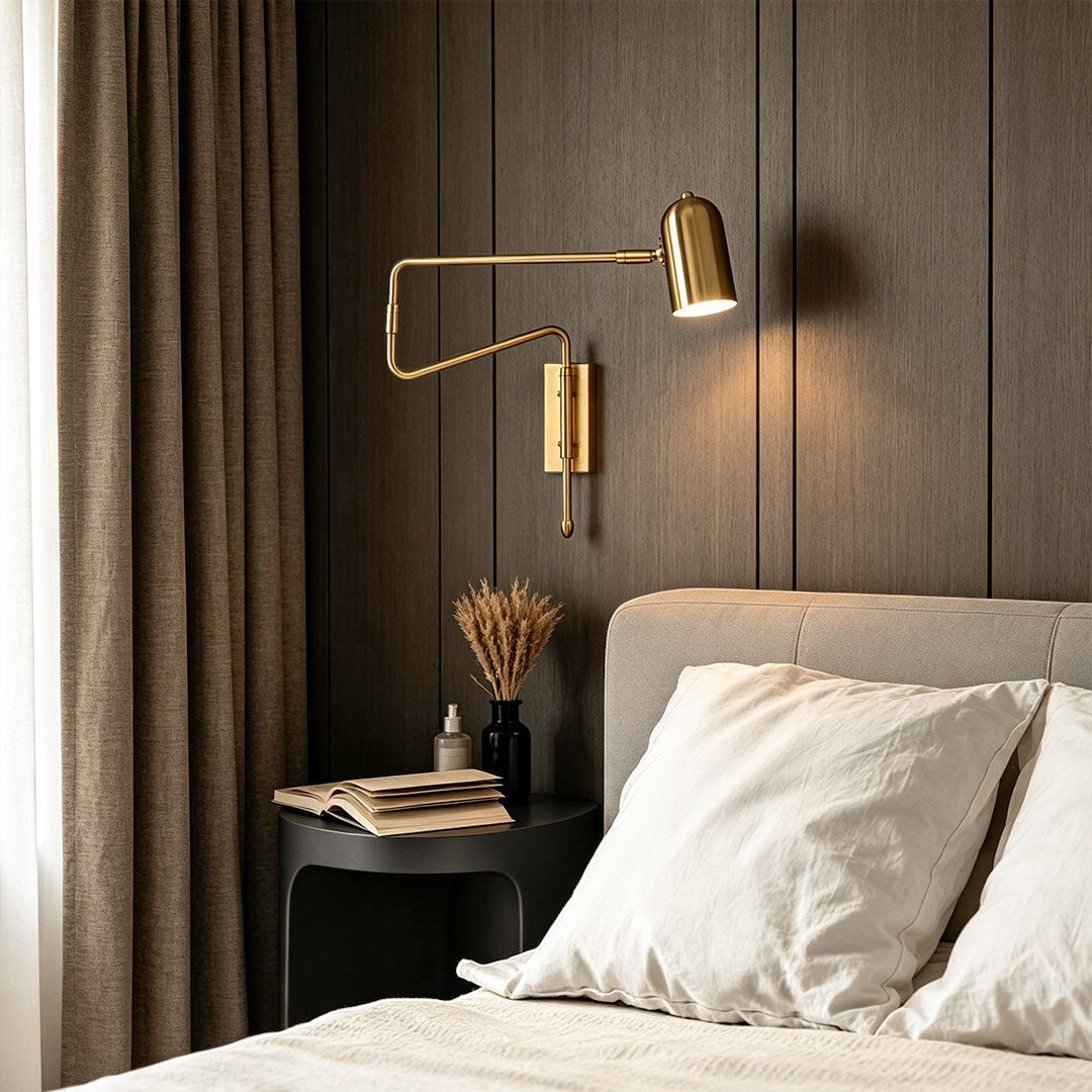 Nordic Adjustable Light | Bedroom Swing Arm Wall Sconces