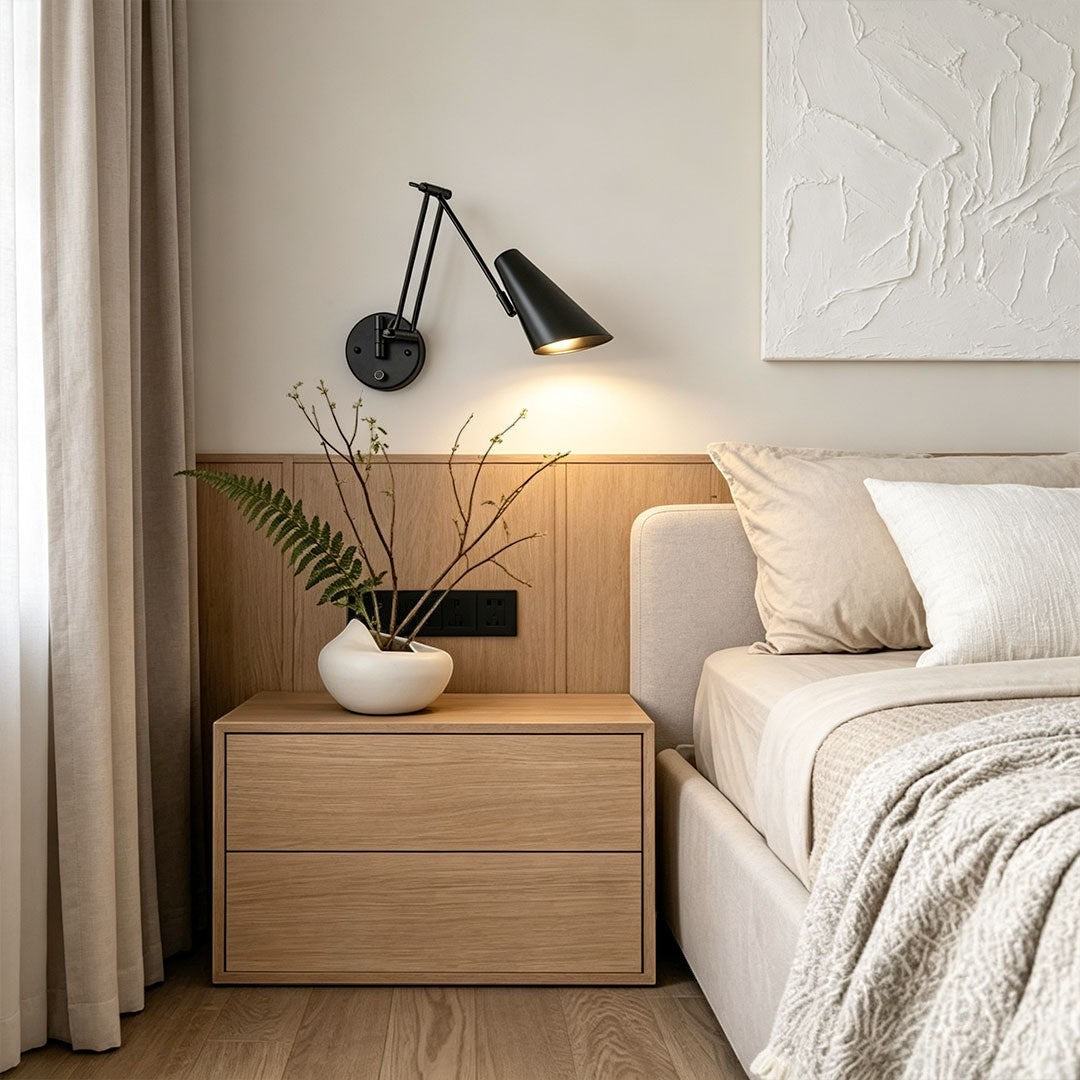 Nordic Minimalist LED Light | Adjustable Swing Arm Wall Sconce
