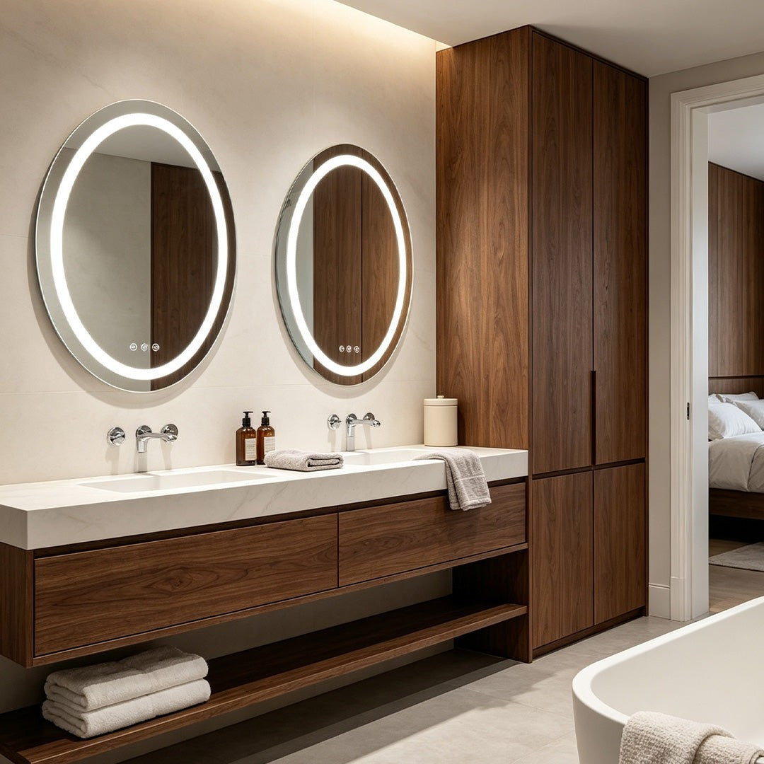 Bathroom Lighted Vanity Mirrors | LED Oval Multifunctional Light