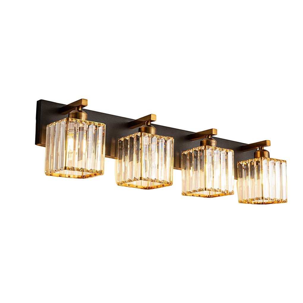 American-Style Crystal Wall Lamp | Electroplated Metal 4/5-Head