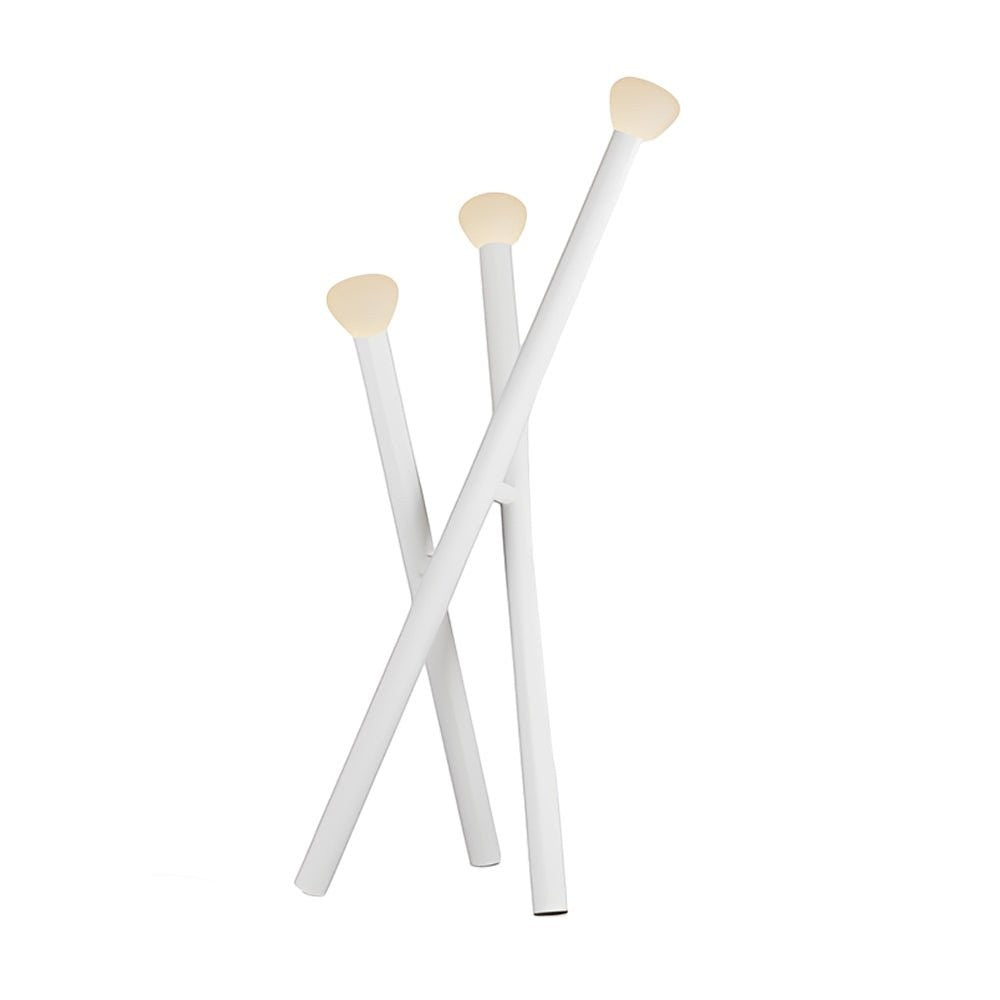 3-Light Crossed Black Stick LED Floor Lamp | Minimalist Architectural