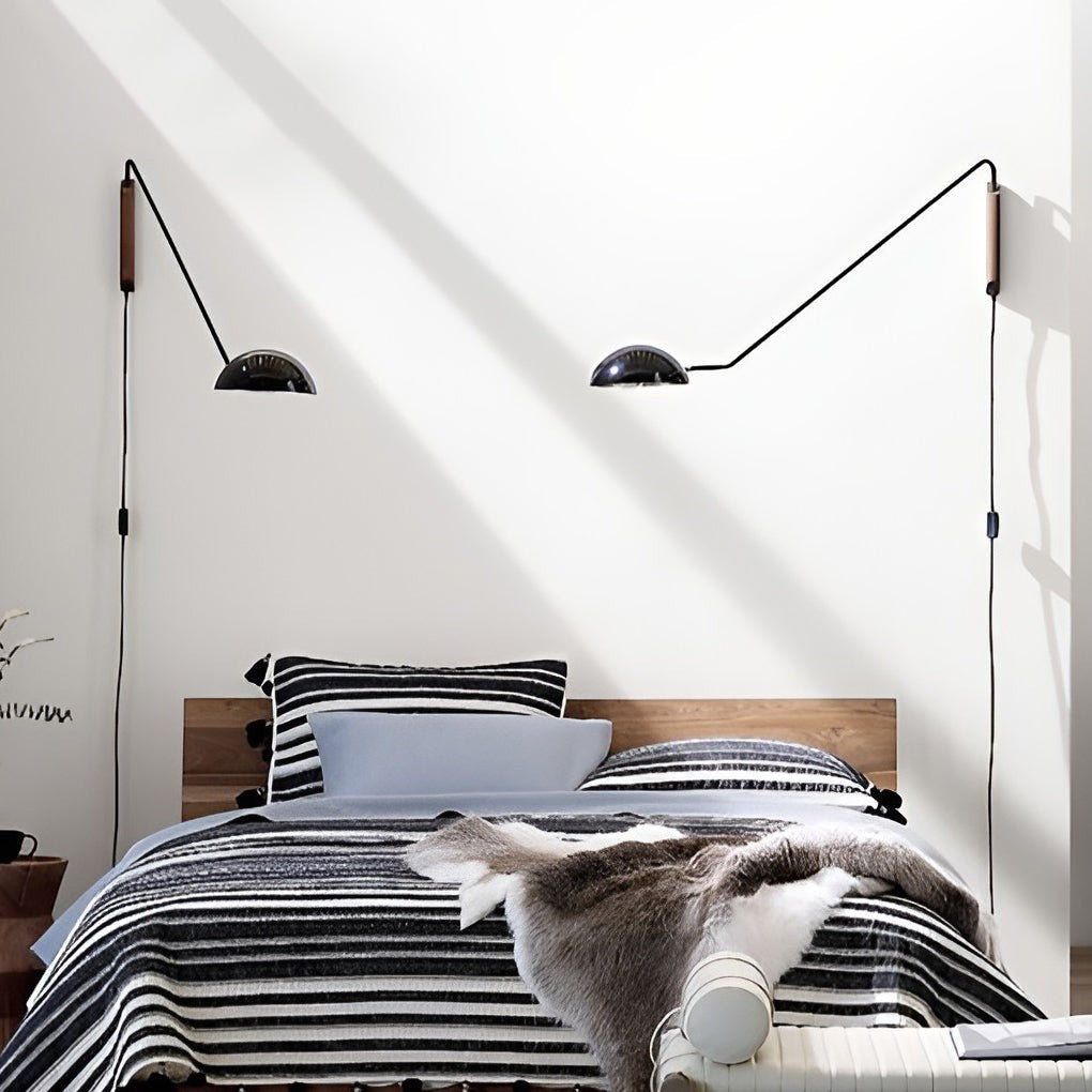 Nordic Adjustable Swing Arm Wall Lamp | E27 Directional Sconce