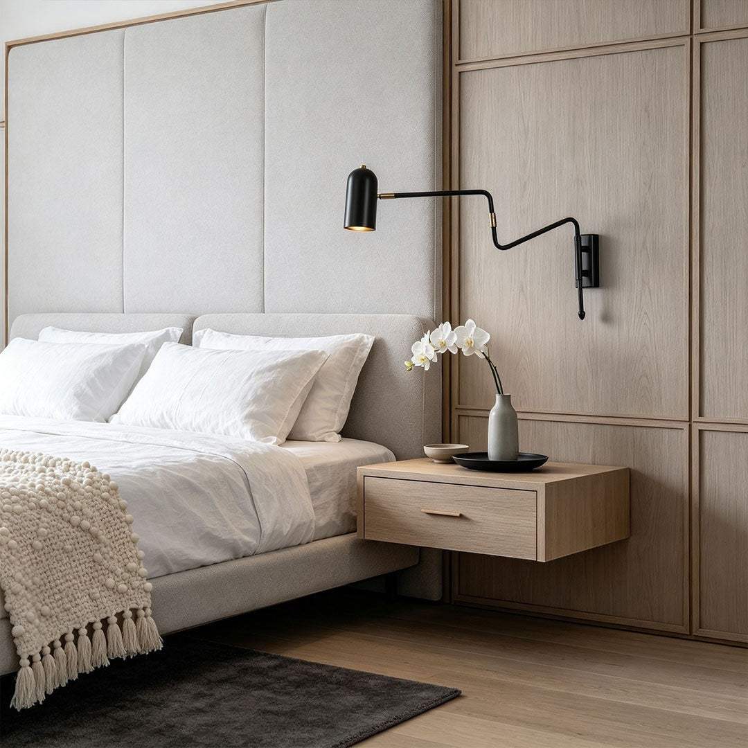 Nordic Adjustable Light | Bedroom Swing Arm Wall Sconces