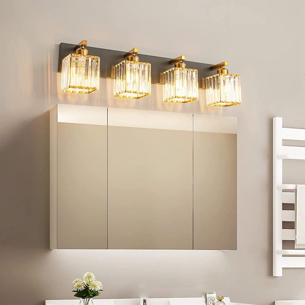 American-Style Crystal Wall Lamp | Electroplated Metal 4/5-Head