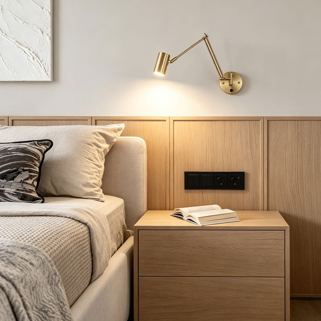 Nordic Minimalist LED Light | Adjustable Swing Arm Wall Sconce