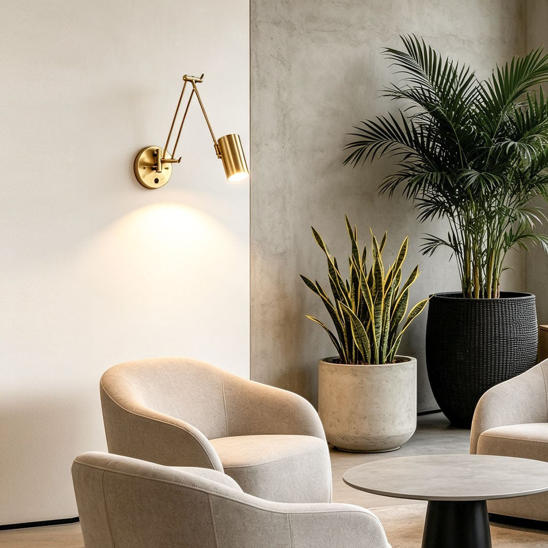Nordic Minimalist LED Light | Adjustable Swing Arm Wall Sconce