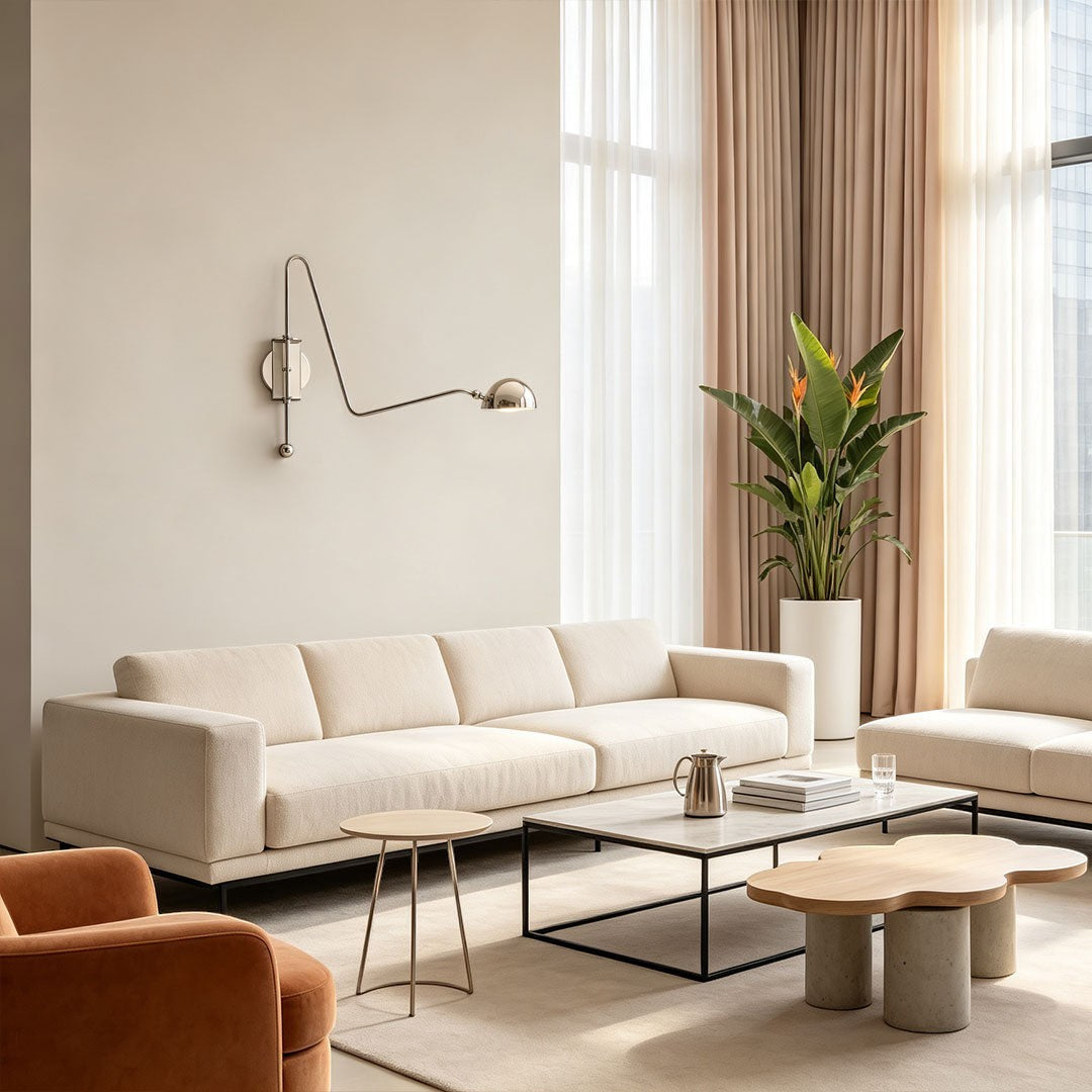 Nordic Minimalist Adjustable Light | Swing Arm Wall Sconces