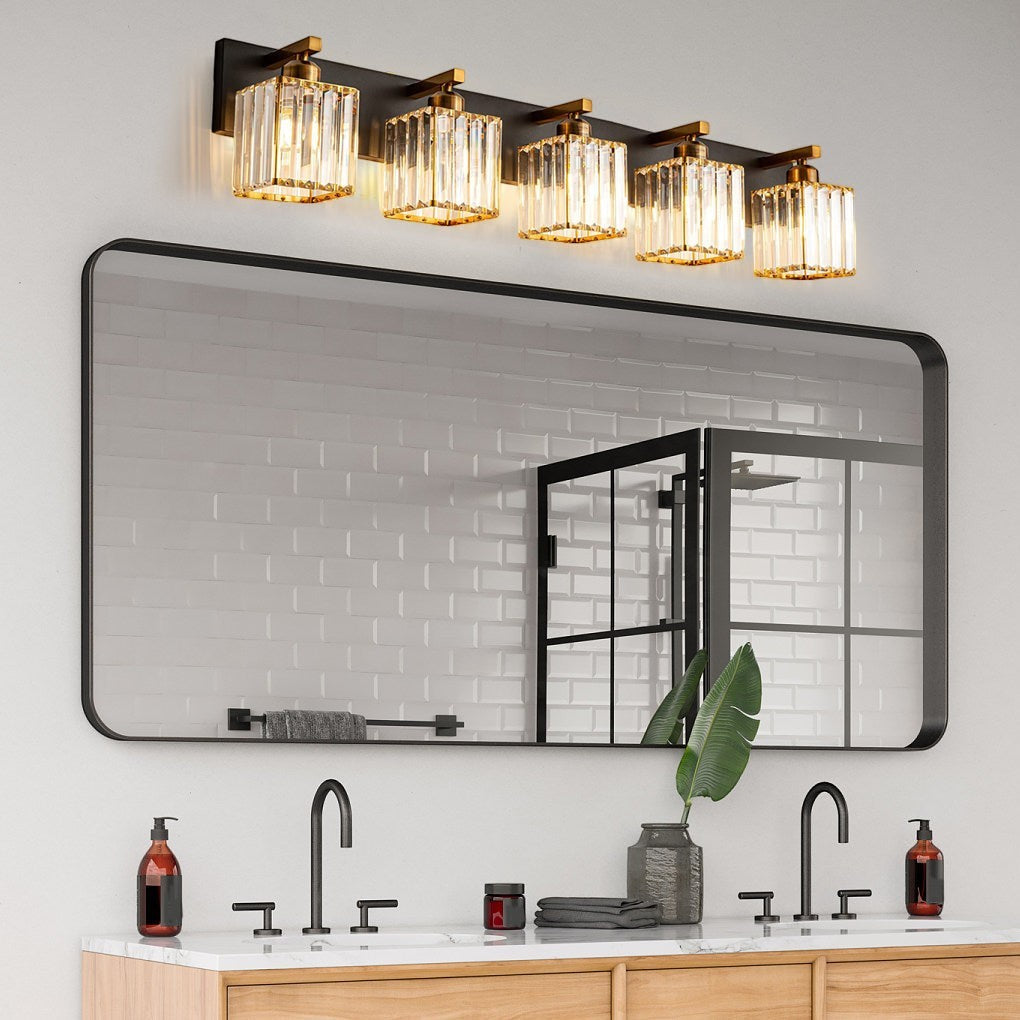 American-Style Crystal Wall Lamp | Electroplated Metal 4/5-Head