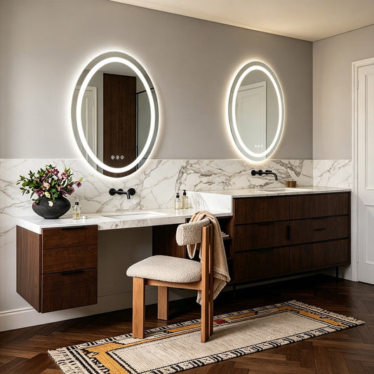 Bathroom Lighted Vanity Mirrors | LED Oval Multifunctional Light