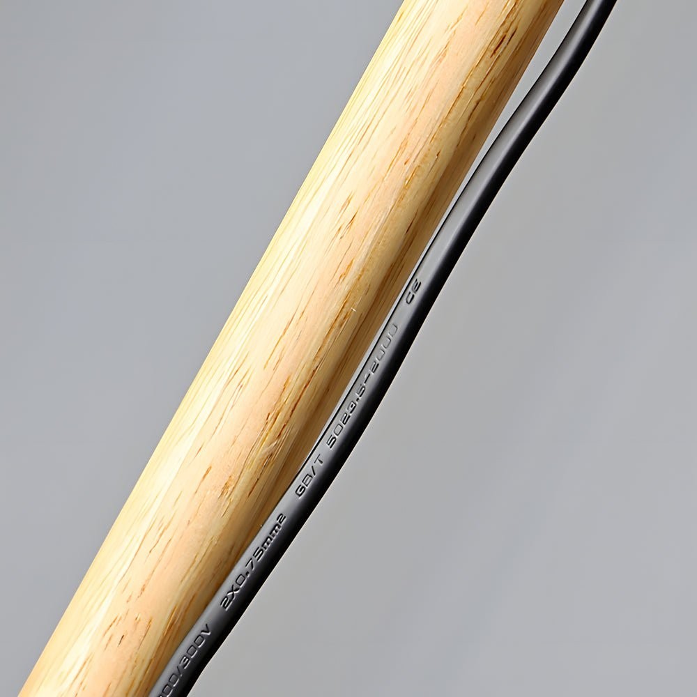 59-Inch Wood Accent Metal Arc Task Floor Lamp | Black or White