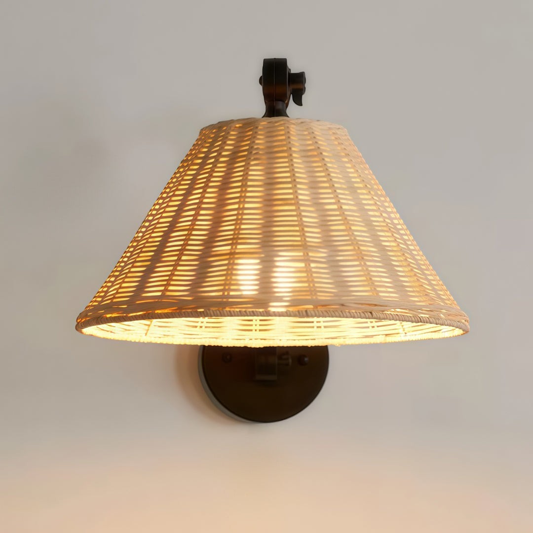 Vintage Wabi-Sabi Wall Light | Black Swing Arm Wall Sconce