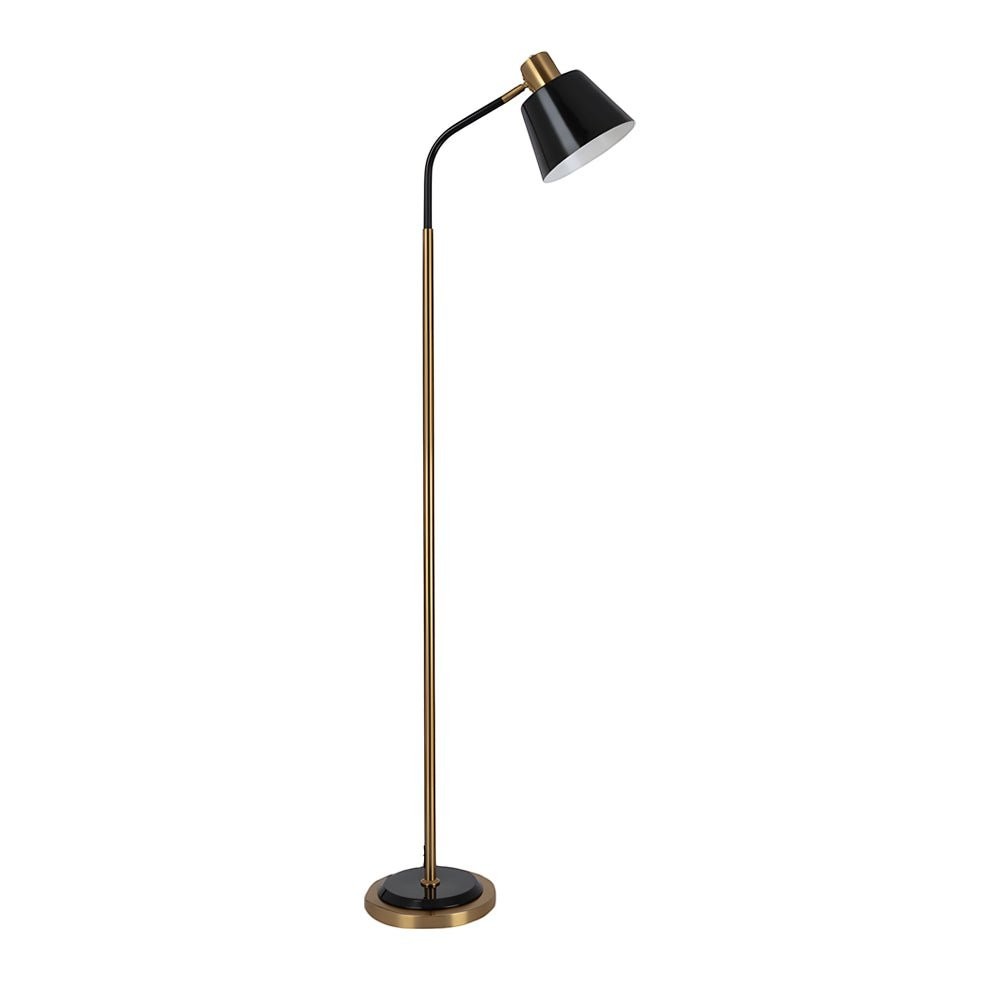 62-Inch Black-Gold or White-Gold Rotatable Cone Reading Floor Lamp
