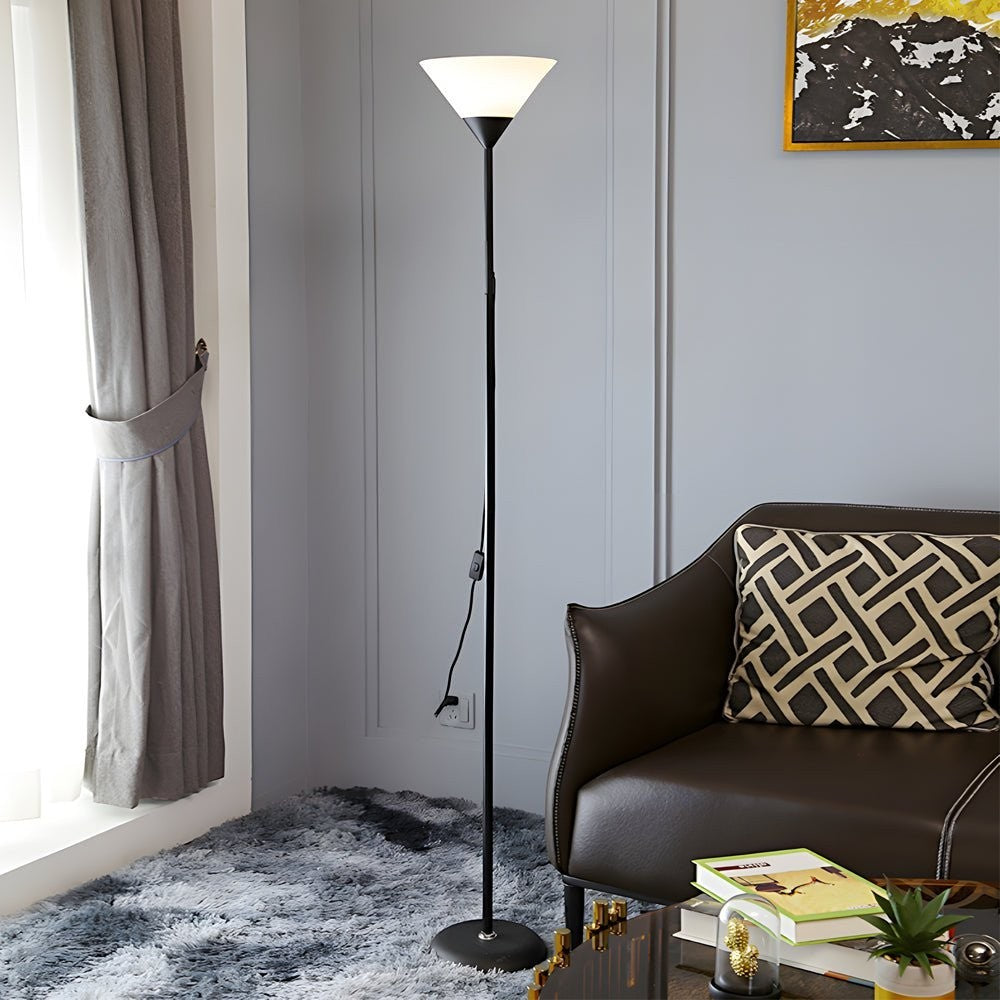 67 inch Modern Torchiere Uplight Floor Lamp | Adjustable Sidelight
