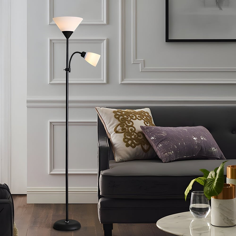 67 inch Modern Torchiere Uplight Floor Lamp | Adjustable Sidelight