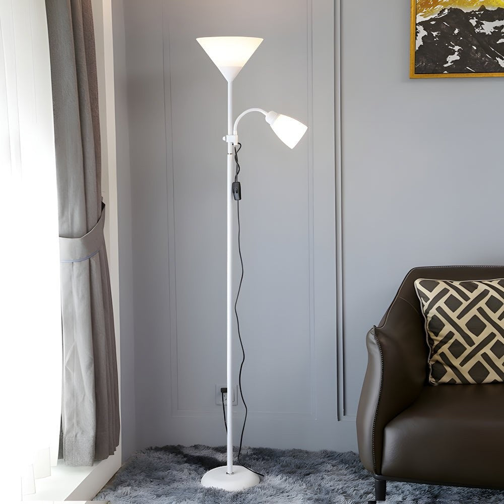 67 inch Modern Torchiere Uplight Floor Lamp | Adjustable Sidelight