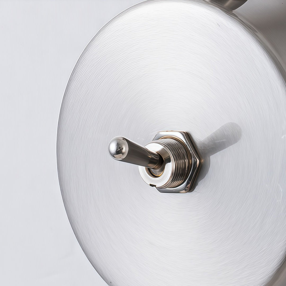 Industrial Adjustable LED Light | Nickel Swing Arm Sconce
