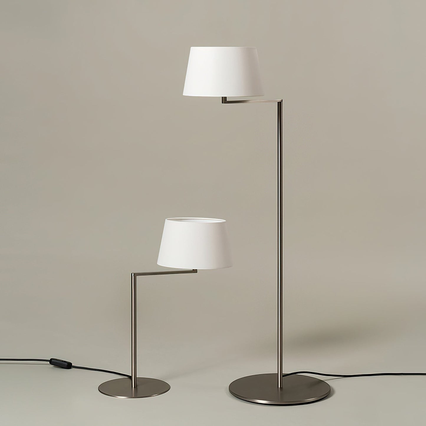 Hansen 1950 Swing-Arm Table Lamp | Right-Angle Arm Traditional Shade