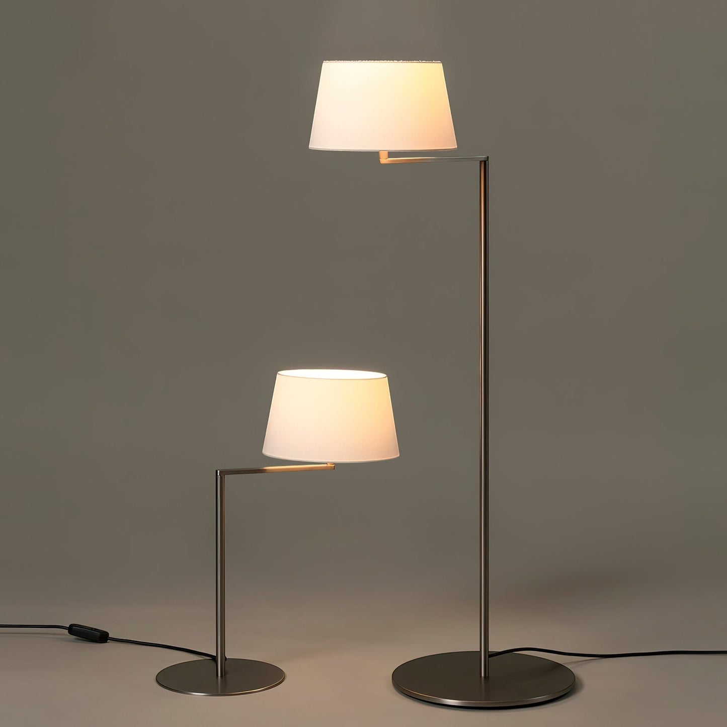 Hansen 1950 Swing-Arm Table Lamp | Right-Angle Arm Traditional Shade