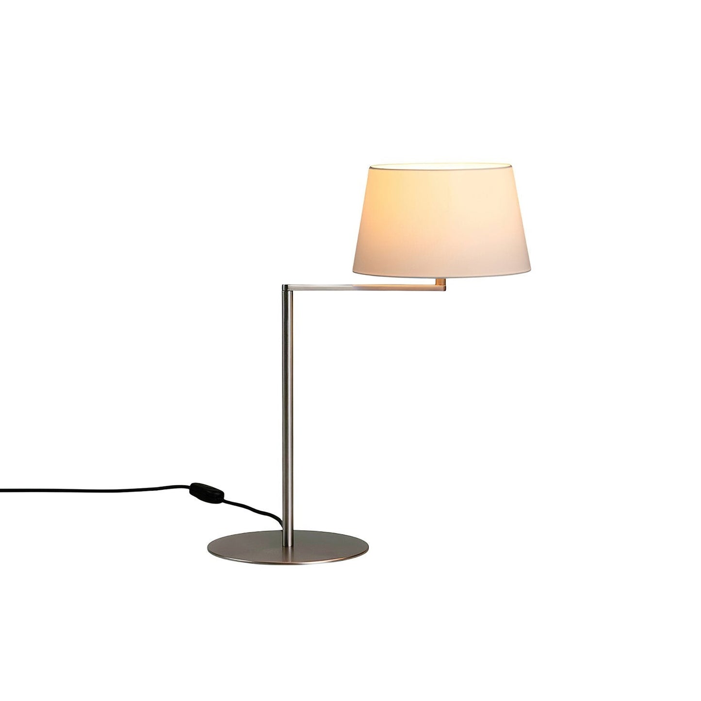 Hansen 1950 Swing-Arm Table Lamp | Right-Angle Arm Traditional Shade
