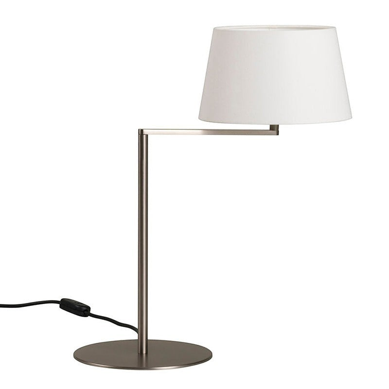 Hansen 1950 Swing-Arm Table Lamp | Right-Angle Arm Traditional Shade