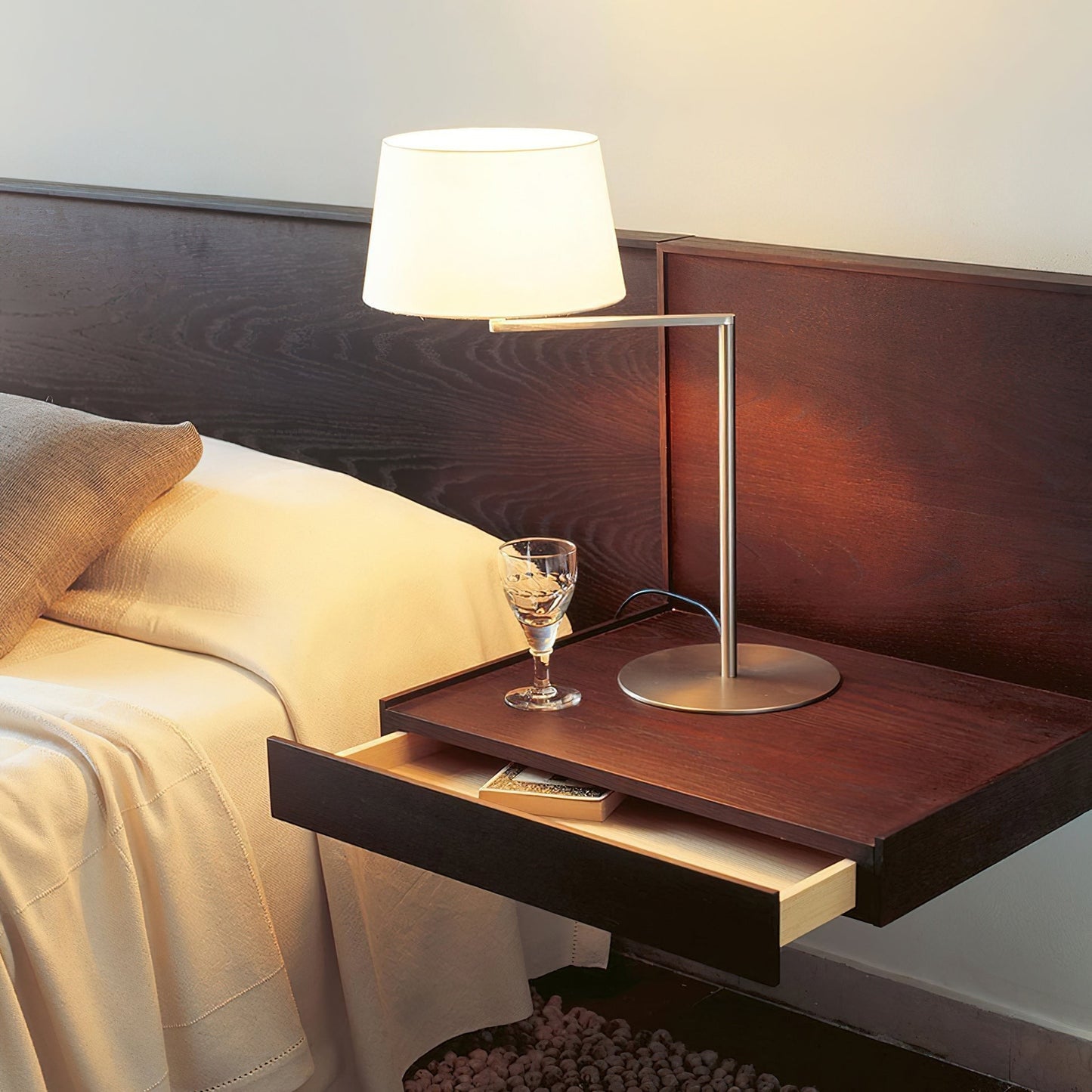 Hansen 1950 Swing-Arm Table Lamp | Right-Angle Arm Traditional Shade