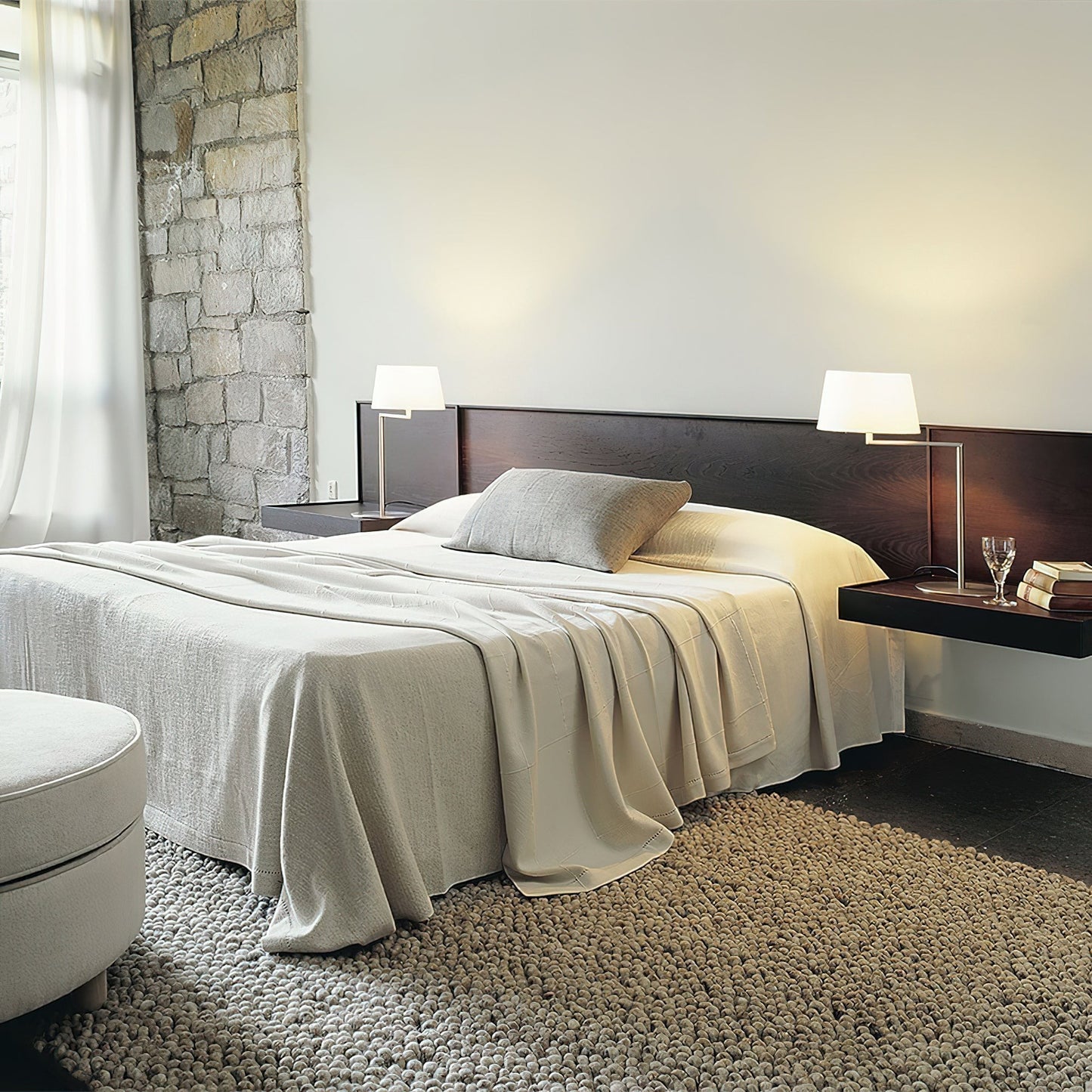 Hansen 1950 Swing-Arm Table Lamp | Right-Angle Arm Traditional Shade