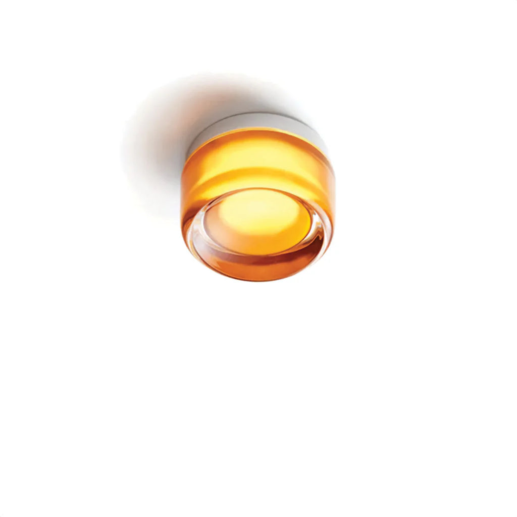 Compact Curved Wall Light - Amber Version, Lit