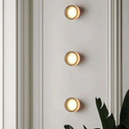 Compact Curved Wall Light - Three Lights Down Panelled Wall