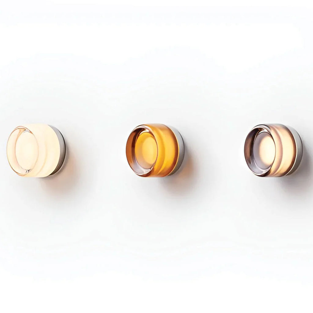 Compact Curved Wall Light - White, Amber and Smoke Colours Together