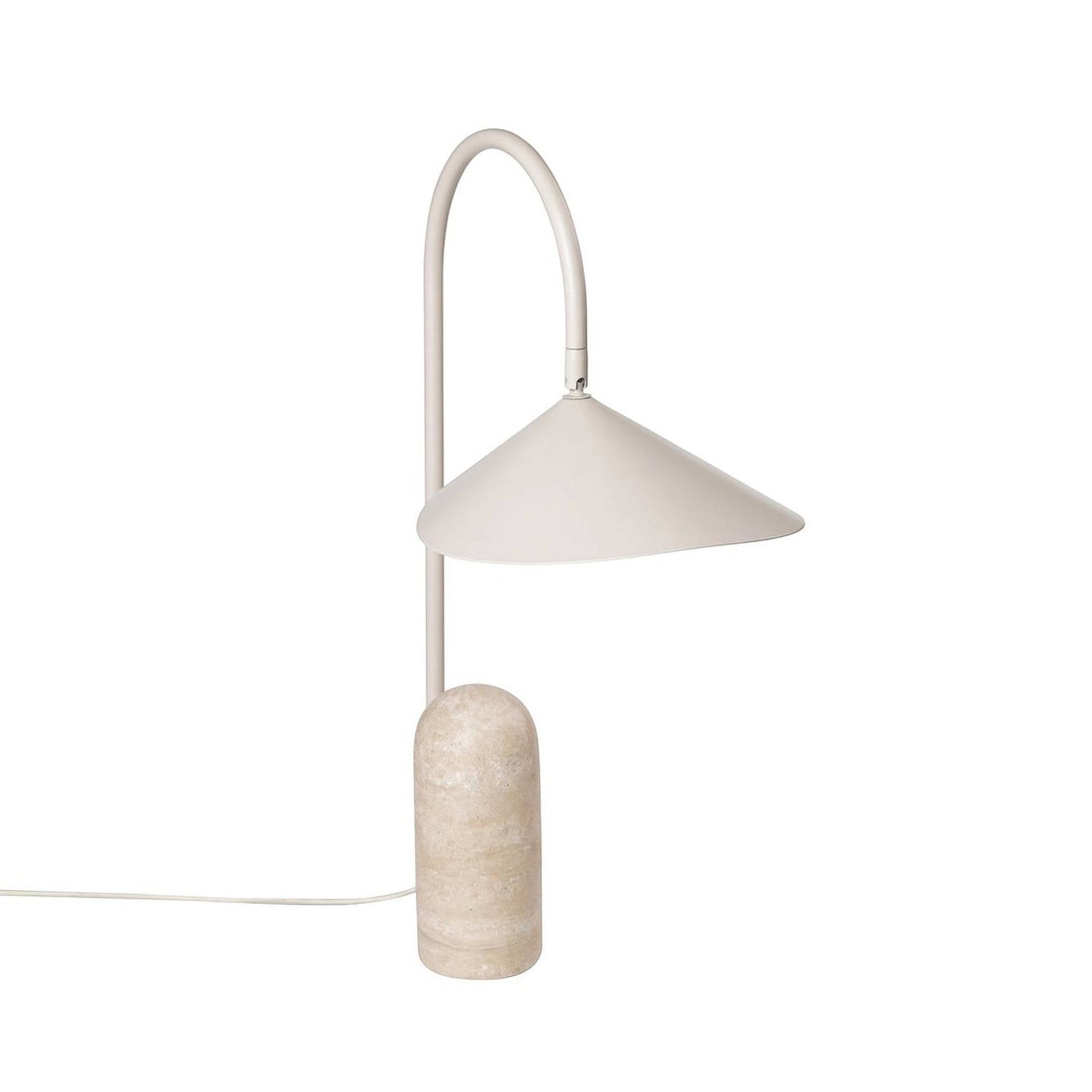 Marble Pill-Base Floating Petal Shade Table Lamp | Desk Sideboard