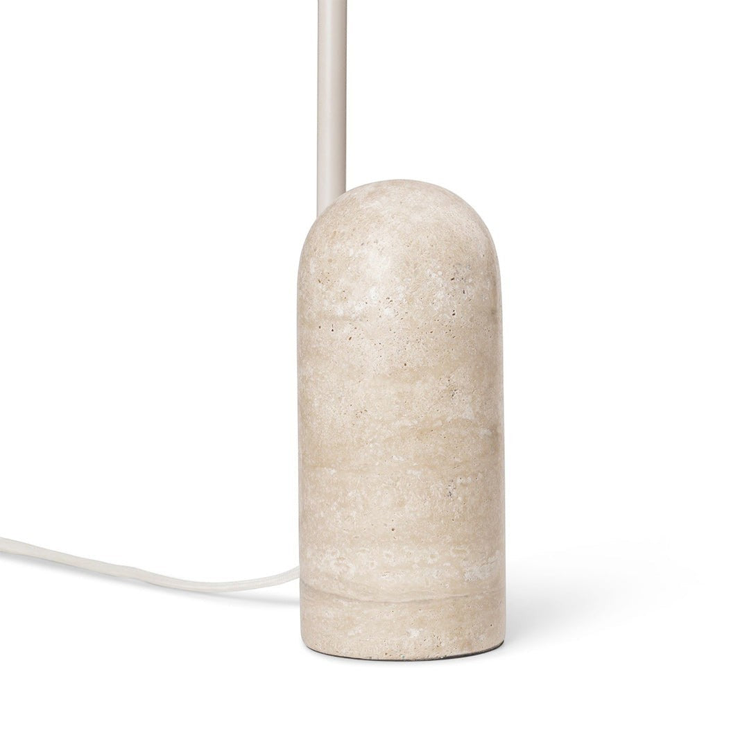 Marble Pill-Base Floating Petal Shade Table Lamp | Desk Sideboard