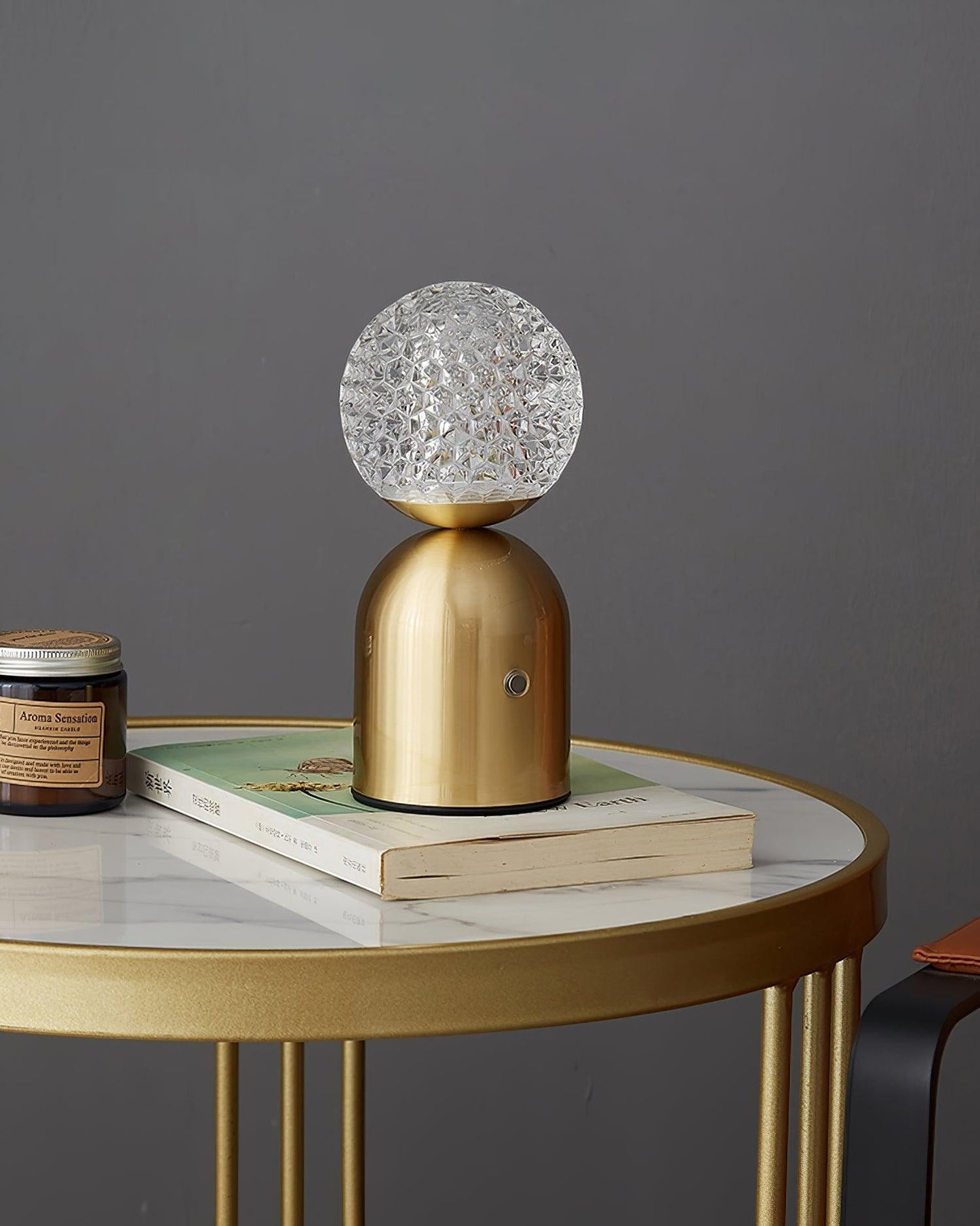 Diamond-Cut Optical Acrylic Built-In Battery Table Lamp | LED Art
