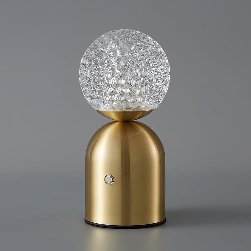 Diamond-Cut Optical Acrylic Built-In Battery Table Lamp | LED Art