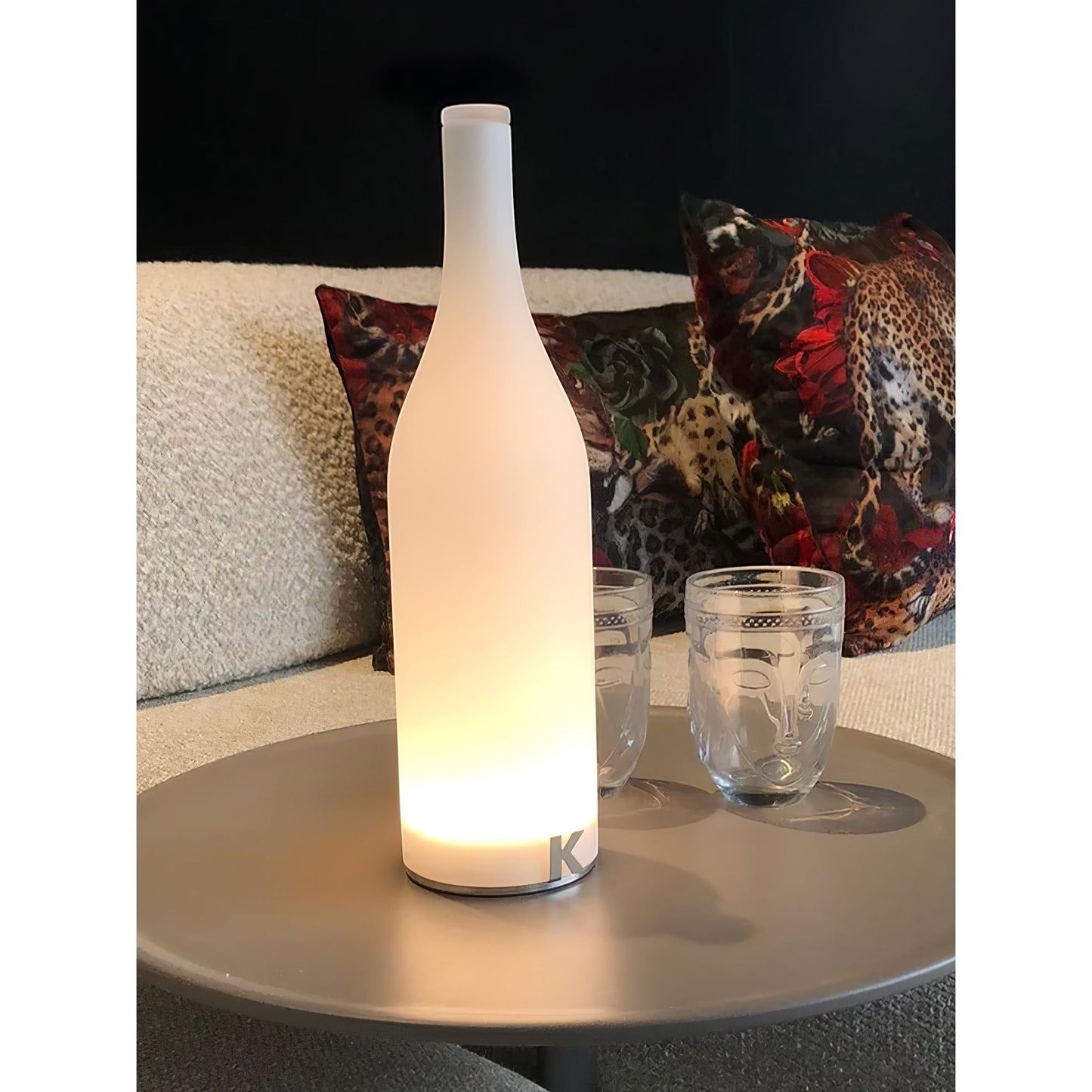 Rechargeable Glass Table Lamp | Warm Ambient Cordless Bedside Dining
