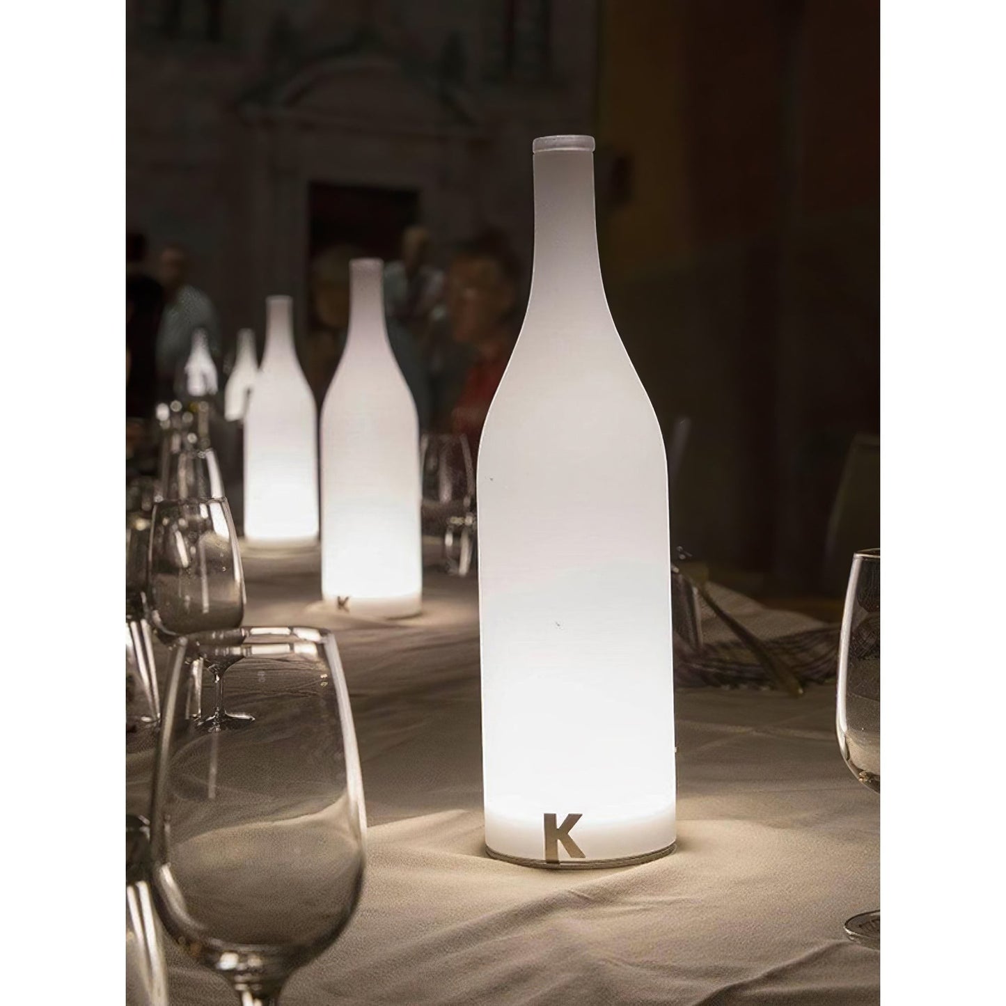 Rechargeable Glass Table Lamp | Warm Ambient Cordless Bedside Dining